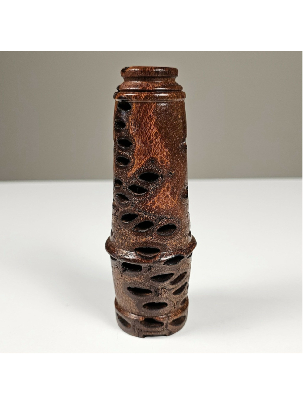 Hand Turned Banksia Pod Wood Vase 5.25" Tall Excellent Condition Australian Art